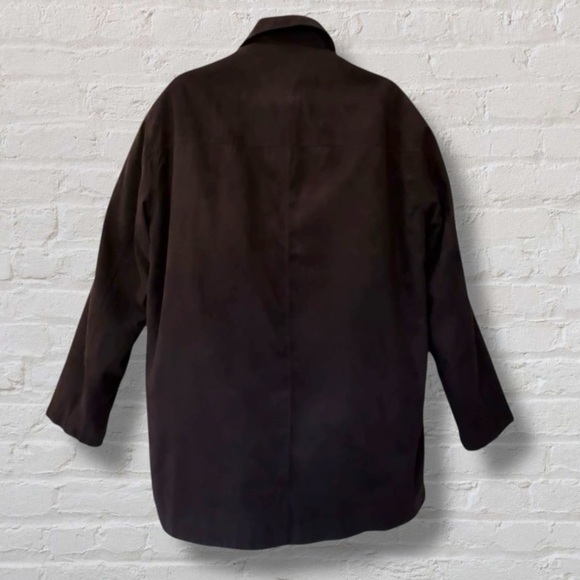 Newport Harbor Men’s Brown Coat Jacket M –Quilted Lining, Zip-Out Plaid Interior - Picture 6 of 16